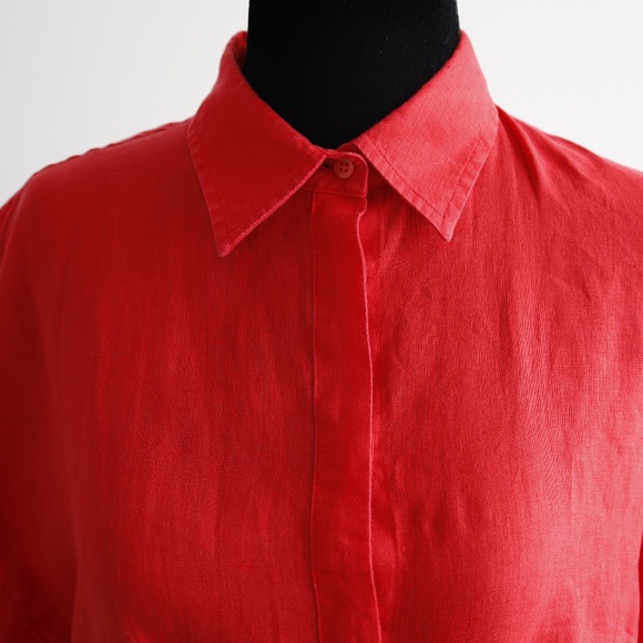 Lauren Ralph Lauren Veanna Tie Front Linen Shirt - Picture 3 of 10